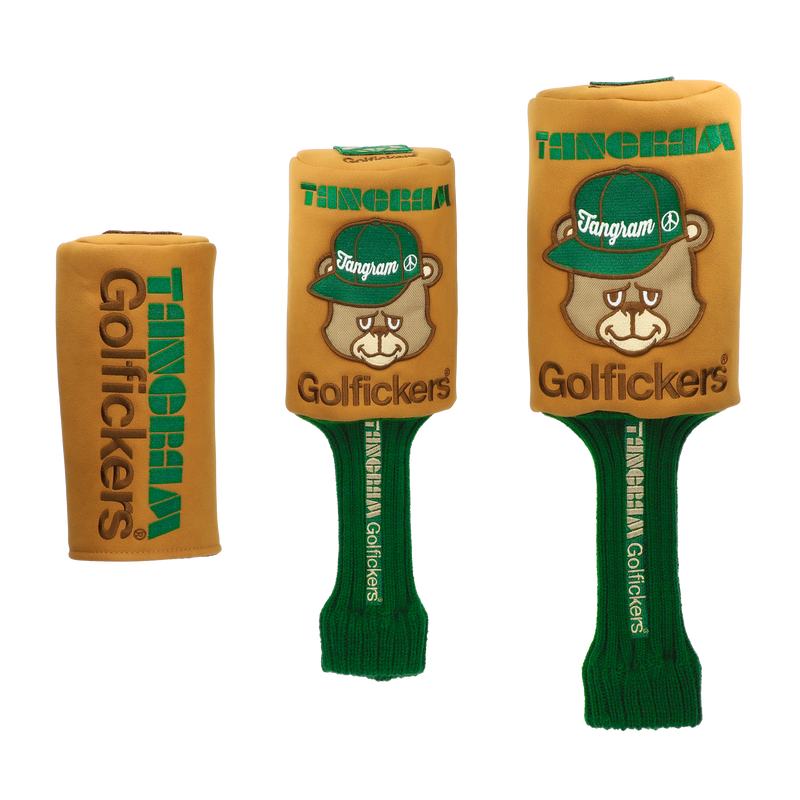 GOLFICKERS × TANGRAM HEAD COVER SET GREEN TGA-G56 GOLFICKERS × TANGRAM HEAD COVER SET GREEN TGA-G56