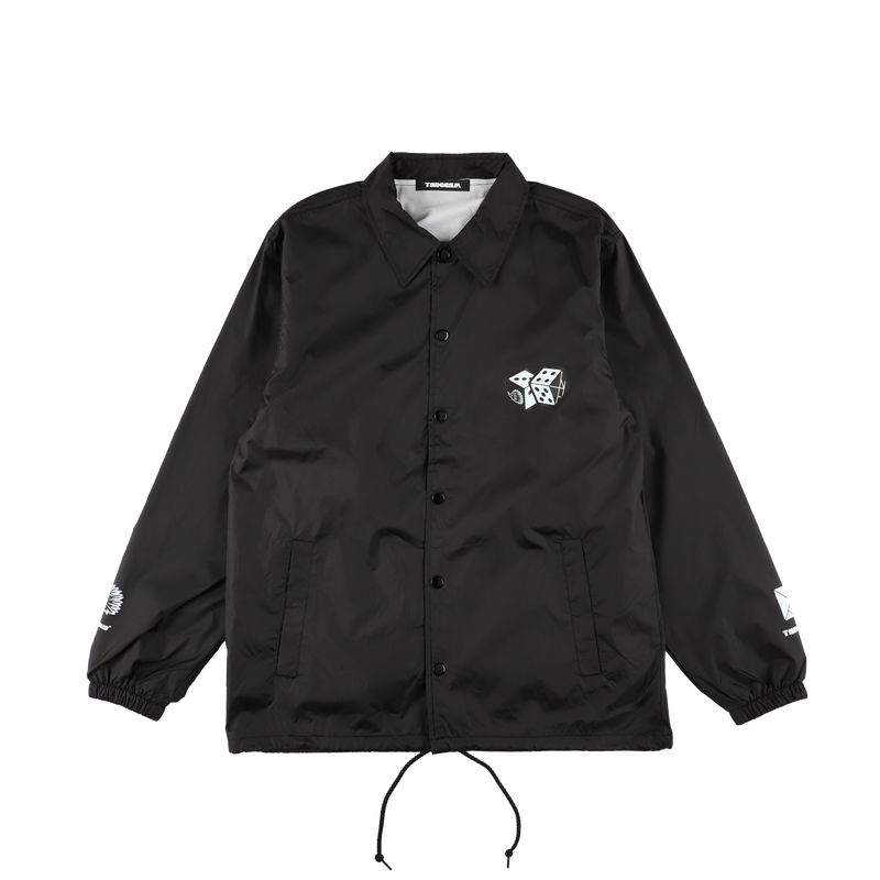 CLUBHAUS × TANGRAM DICE COACH JACKET BLACK TGA-MB17