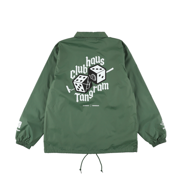 CLUBHAUS × TANGRAM DICE COACH JACKET CLUBHAUS × TANGRAM DICE COACH JACKET GREEN TGA-MB17