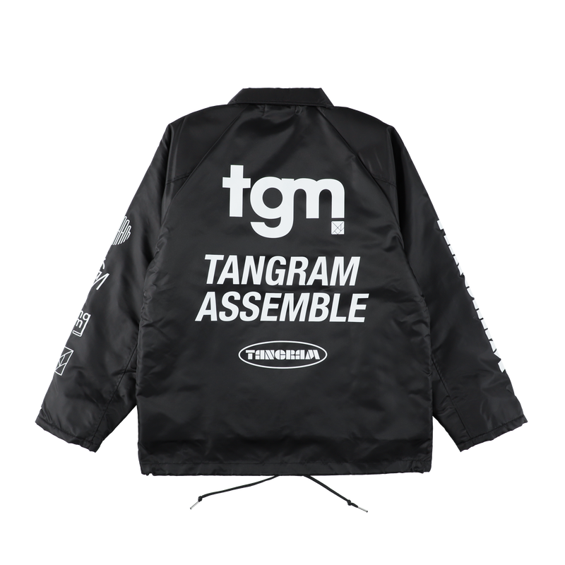 TGM NYLON BOA COACH JACKET BLACK TGA-MB19