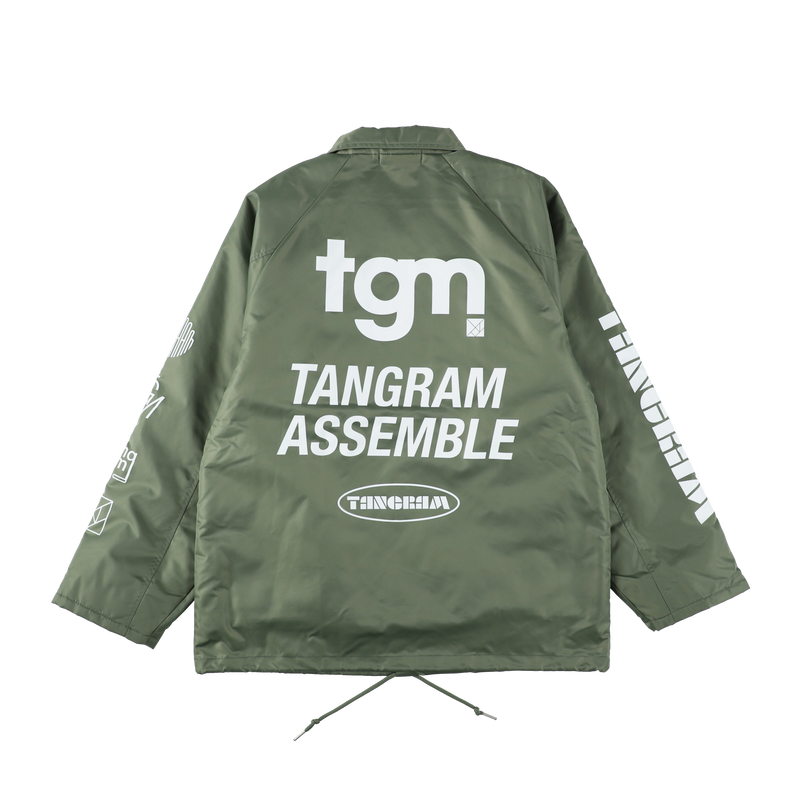 TGM NYLON BOA COACH JACKET OLIVE TGA-MB19