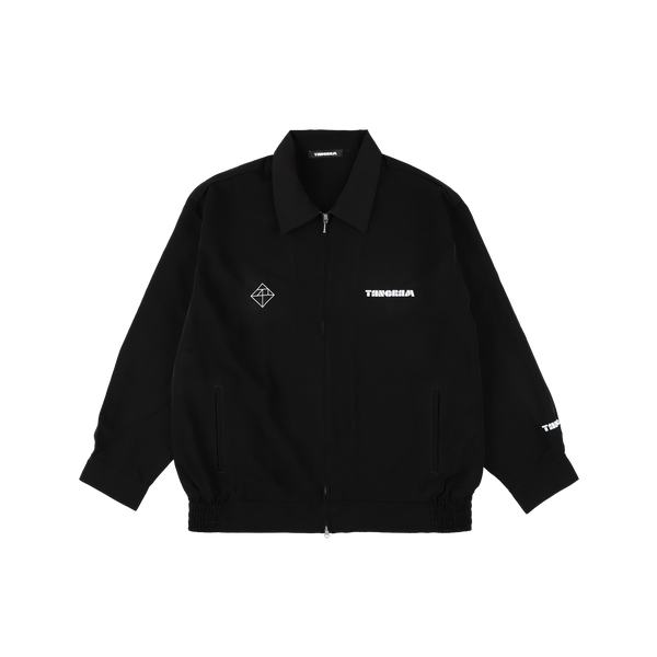 LINE PUZZLE LOGO POPLIN JACKET BLACK TGA-MB21