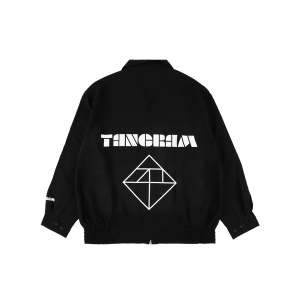 LINE PUZZLE LOGO POPLIN JACKET BLACK TGA-MB21