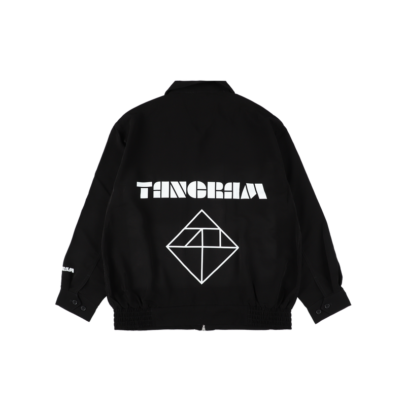 LINE PUZZLE LOGO POPLIN JACKET BLACK TGA-MB21