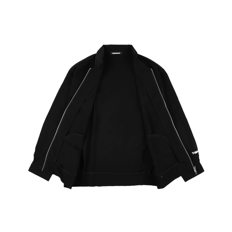 LINE PUZZLE LOGO POPLIN JACKET BLACK TGA-MB21