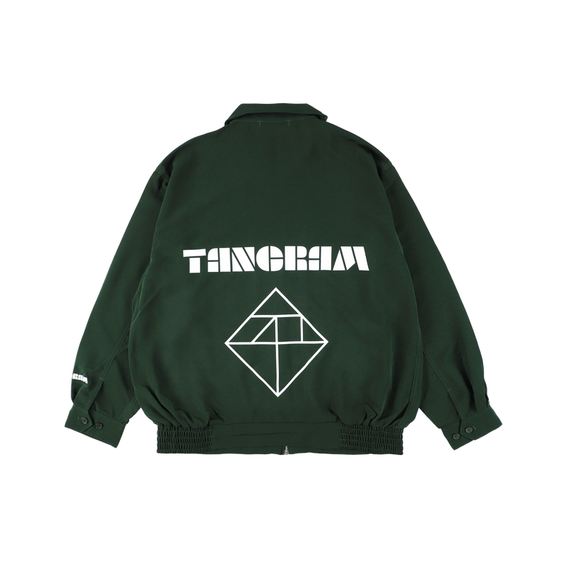 LINE PUZZLE LOGO POPLIN JACKET GREEN TGA-MB21