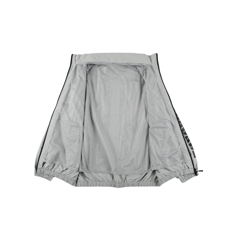 VERTICAL SLANT LOGO NYLON TRAINING JACKET GRAY TGA-MB26