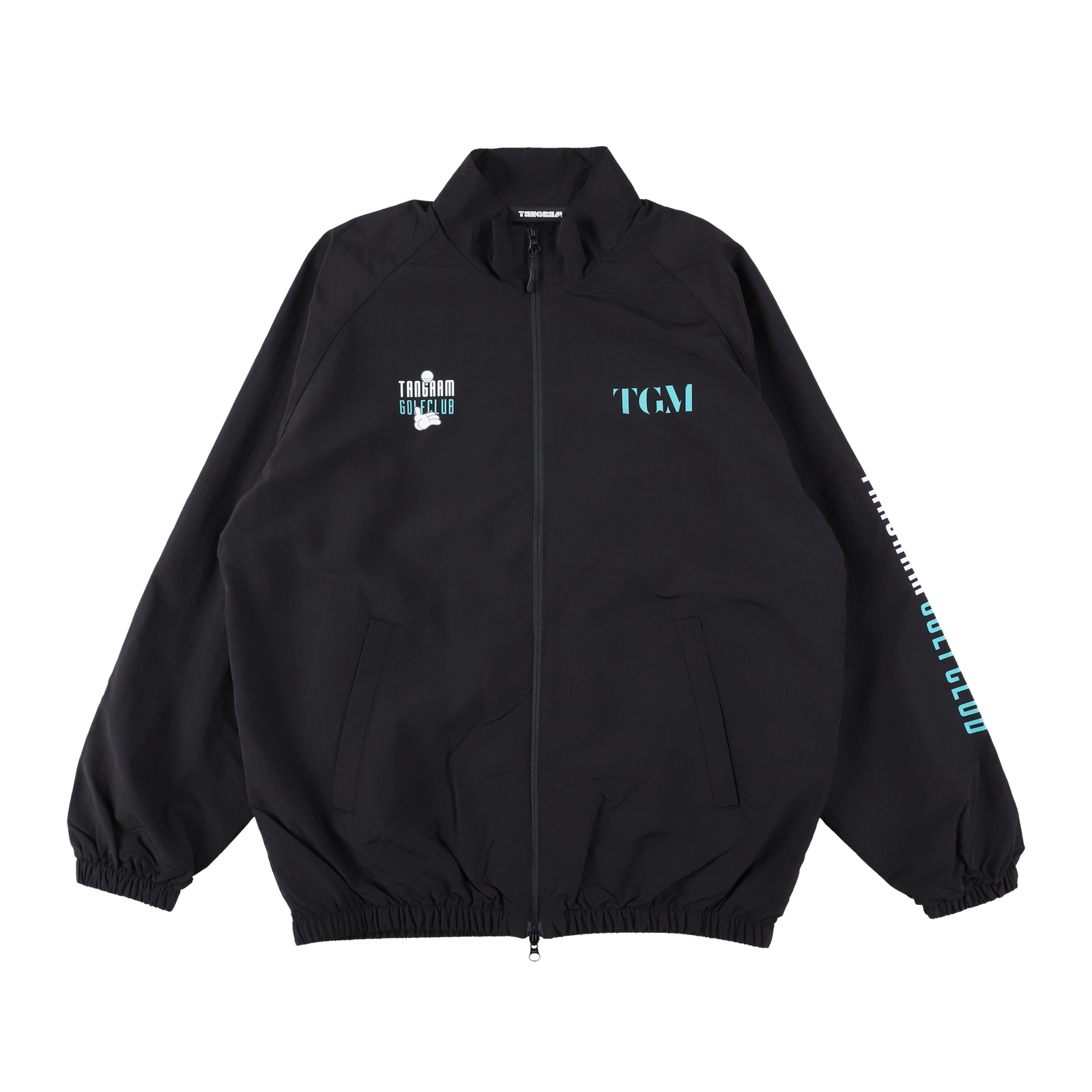 【新品】Golfickers ナイロンジャケット（黒Ｍ） TAKA-Q｜クリアエフェクト 黒無地 2ボタンジャケット