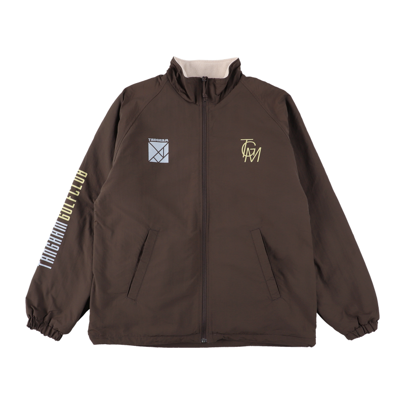 GOLF CLUB FLEECE REVERSIBLE JACKET CHOCOLATE BROWN TGA-MB31