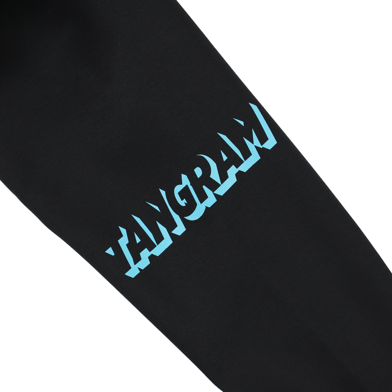 3D LOGO DOUBLE KNIT STAND JACKET BLACK TGA-MB33