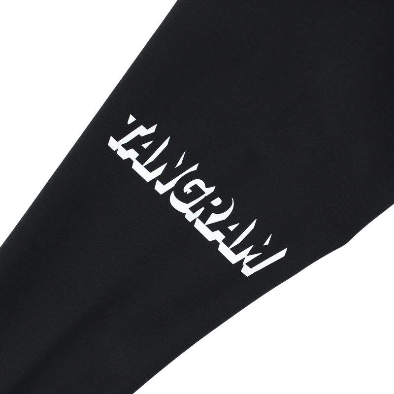 3D LOGO DOUBLE KNIT STAND JACKET BLACK TGA-MB33