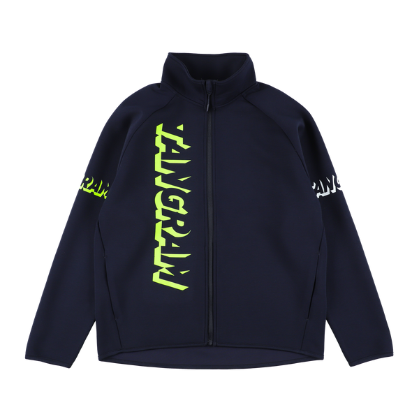 3D LOGO DOUBLE KNIT STAND JACKET NAVY TGA-MB33