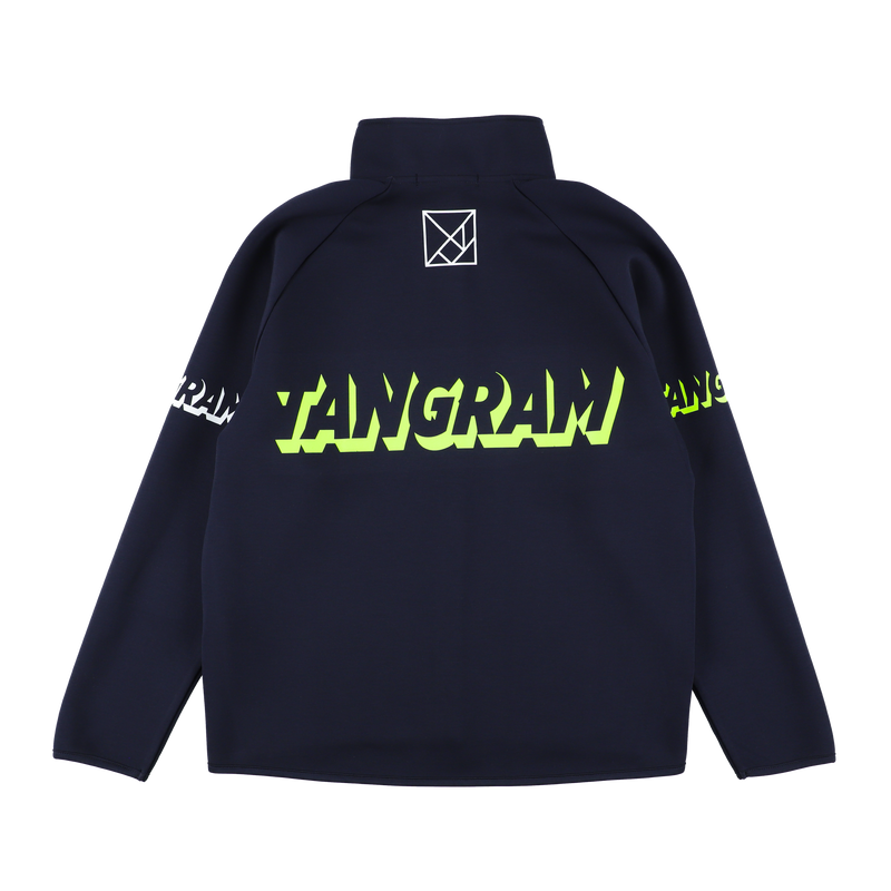 3D LOGO DOUBLE KNIT STAND JACKET NAVY TGA-MB33