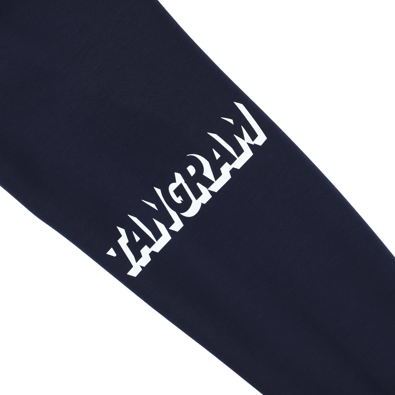 3D LOGO DOUBLE KNIT STAND JACKET NAVY TGA-MB33