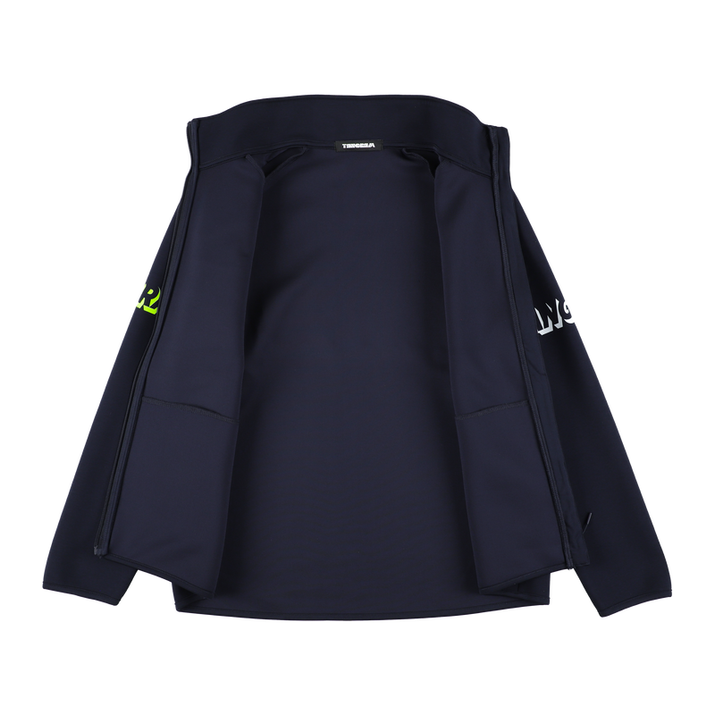 3D LOGO DOUBLE KNIT STAND JACKET NAVY TGA-MB33