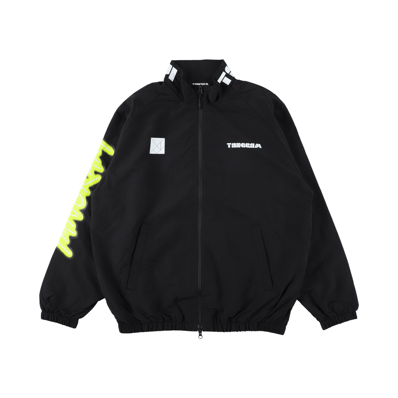 NEON LOGO NYLON TRAINING JACKET BLACK TGA-MB34 – TANGRAM