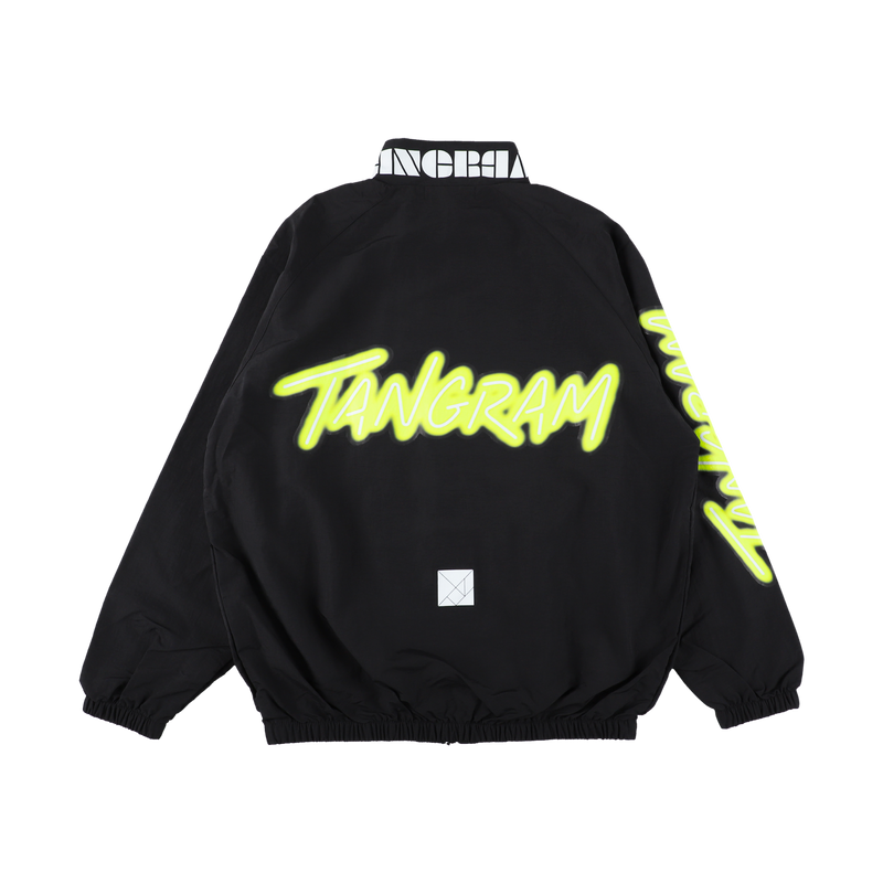 NEON LOGO NYLON TRAINING JACKET BLACK TGA-MB34 – TANGRAM