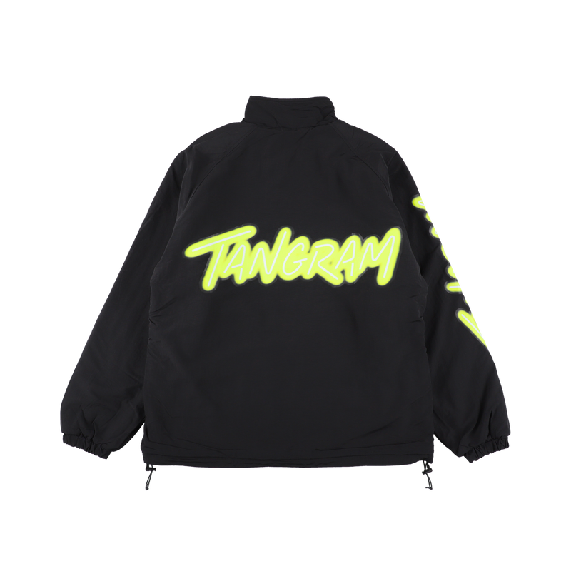 NEON LOGO FLEECE REVERSIBLE JACKET BLACK TGA-MB35 – TANGRAM