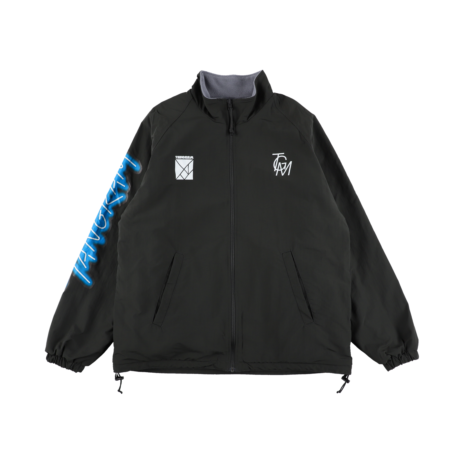 NEON LOGO FLEECE REVERSIBLE JACKET OLIVE TGA-MB35 – TANGRAM