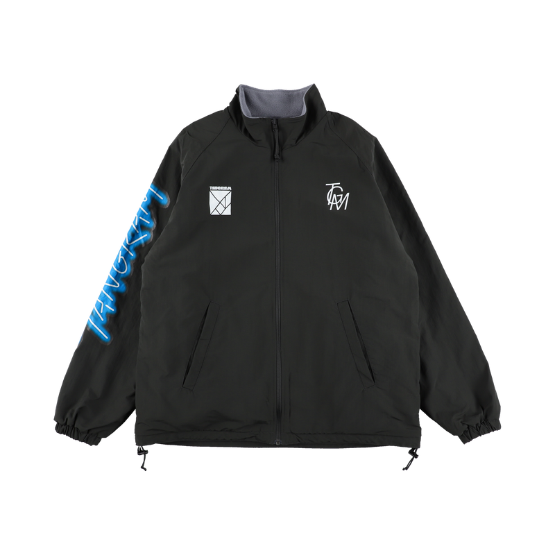 NEON LOGO FLEECE REVERSIBLE JACKET OLIVE TGA-MB35 – TANGRAM