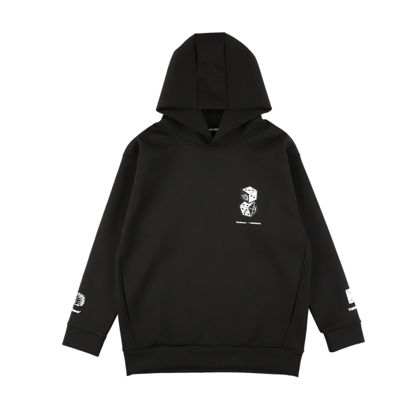 CLUBHAUS × TANGRAM DICE DOUBLE KNIT HOODIE  BLACK TGA-MF29