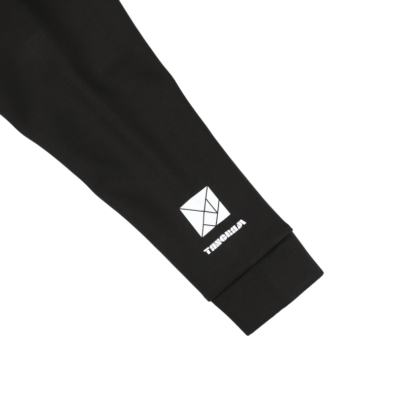 CLUBHAUS × TANGRAM DICE DOUBLE KNIT HOODIE BLACK TGA-MF29 CLUBHAUS × TANGRAM DICE DOUBLE KNIT HOODIE BLACK TGA-MF29