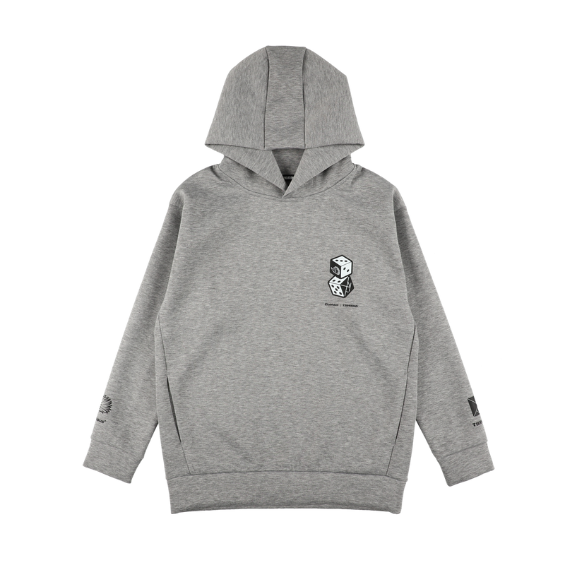 CLUBHAUS × TANGRAM DICE DOUBLE KNIT HOODIE GRAY TGA-MF29