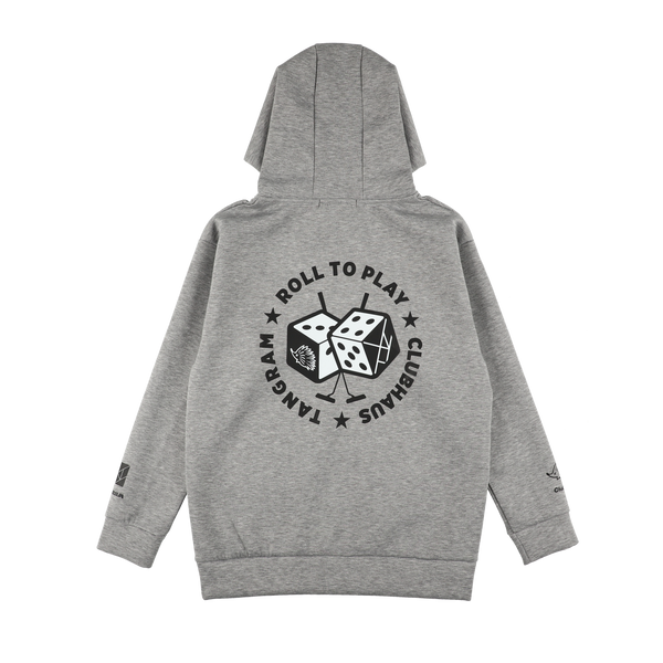 CLUBHAUS × TANGRAM DICE DOUBLE KNIT HOODIE GRAY TGA-MF29