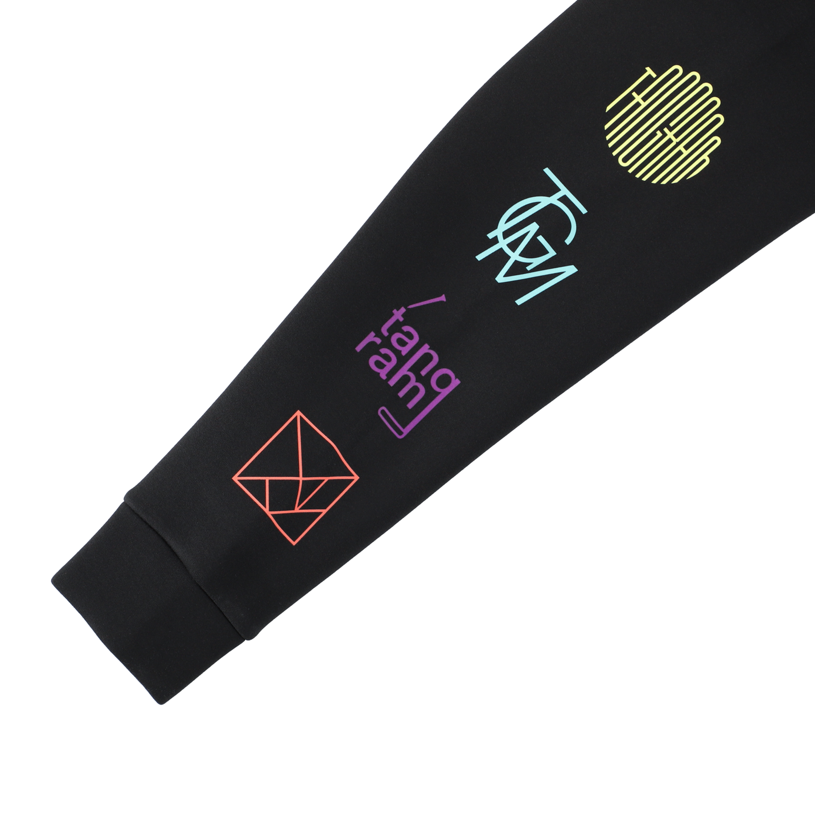 DOUBLE KNIT COLOR LOGO HOODIE BLACK TGA-MF33 – TANGRAM