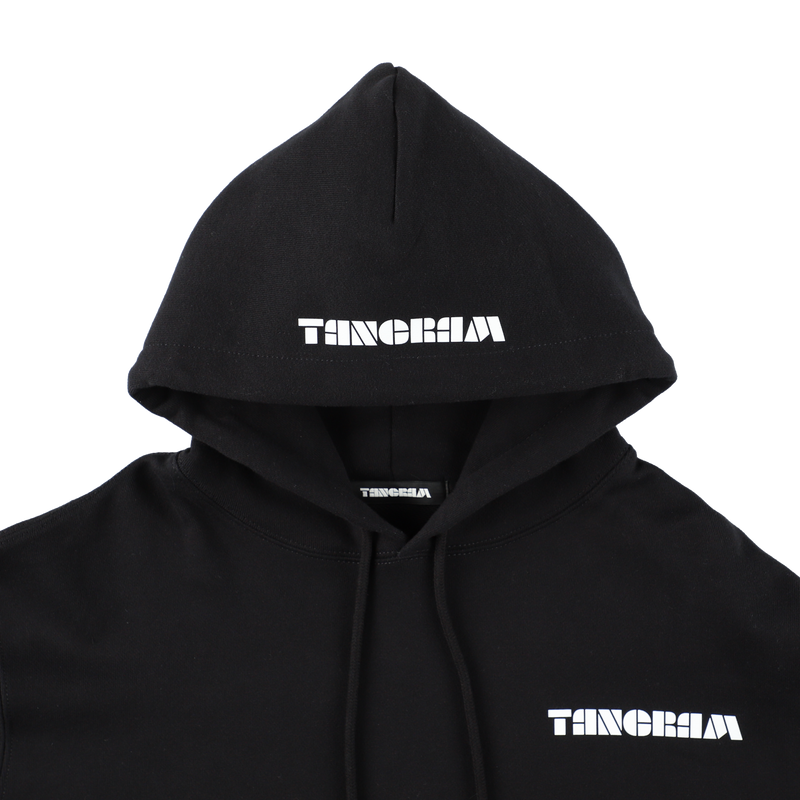 SCATTERED LOGO HEAVY WEIGHT HOODIE BLACK TGA-MF37