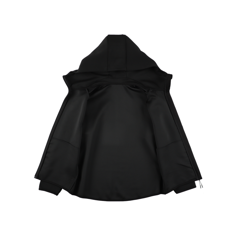 VERTICAL SLANT LOGO DOUBLE KNIT FULL ZIP HOODIE BLACK TGA-MF41 VERTICAL SLANT LOGO DOUBLE KNIT FULL ZIP HOODIE BLACK TGA-MF41