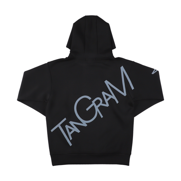 DOUBLE KNIT BIG TSL LOGO HOODIE BLACK TGA-MF44