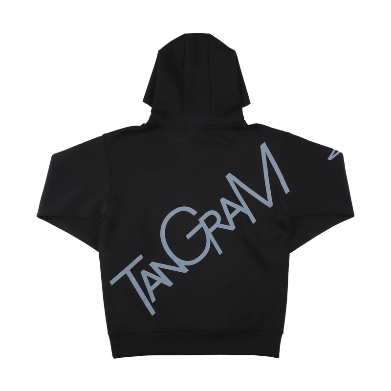 DOUBLE KNIT BIG TSL LOGO HOODIE BLACK TGA-MF44