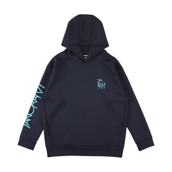 DOUBLE KNIT BIG TSL LOGO HOODIE NAVY TGA-MF44