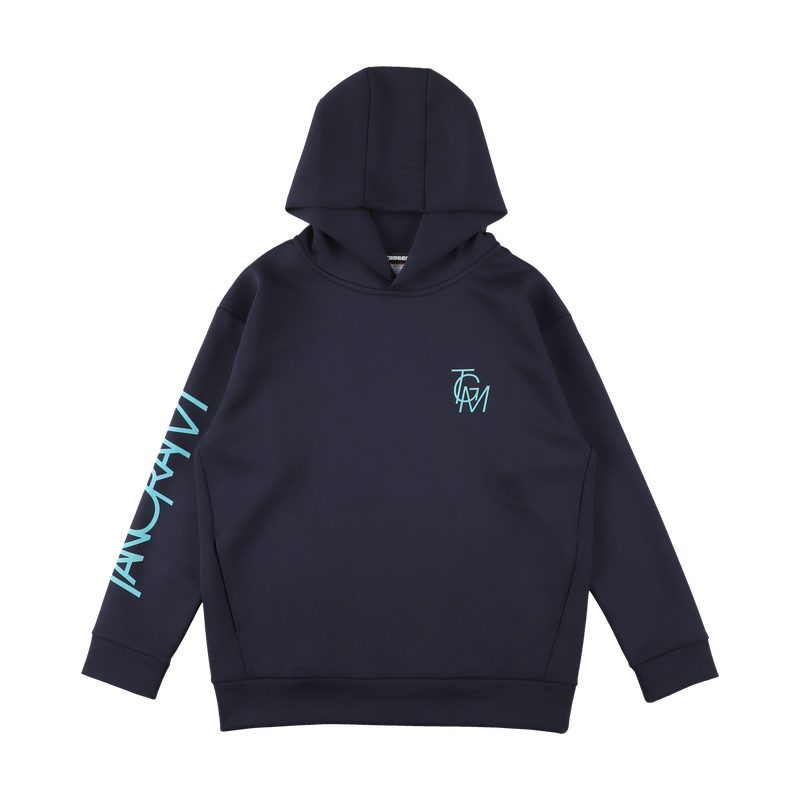 DOUBLE KNIT BIG TSL LOGO HOODIE NAVY TGA-MF44