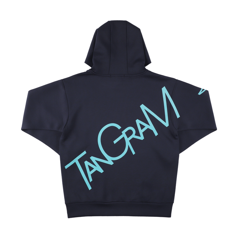 DOUBLE KNIT BIG TSL LOGO HOODIE NAVY TGA-MF44