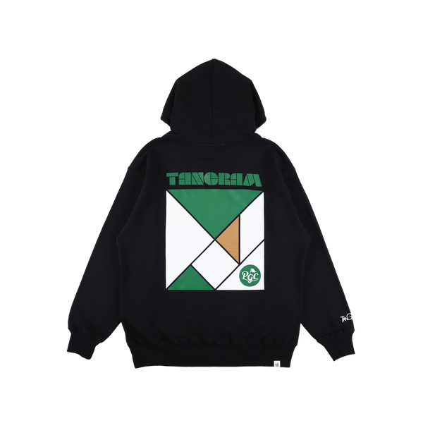 PGC × TANGRAM HEAVY WEIGHT HOODIE BLACK TGA-MF45
