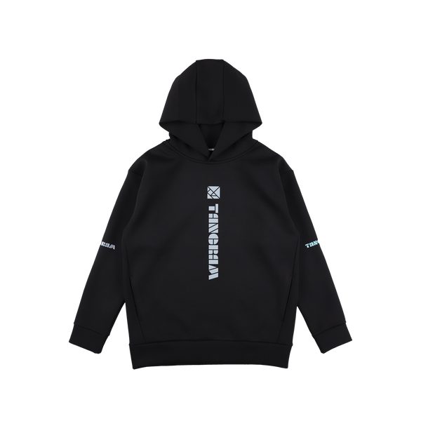 DOUBLE KNIT VERTICAL TURF LOGO HOODIE BLACK TGA-MF46