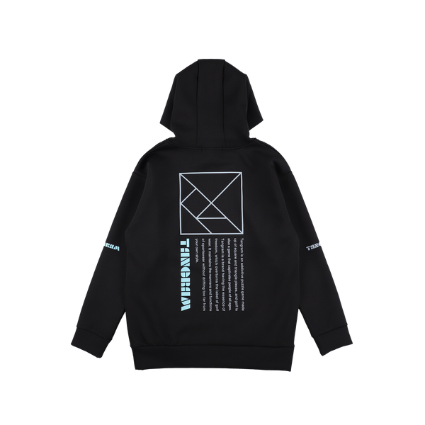 DOUBLE KNIT VERTICAL TURF LOGO HOODIE BLACK TGA-MF46