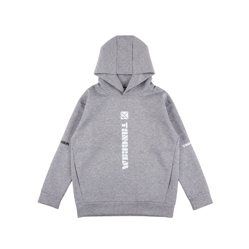 DOUBLE KNIT VERTICAL TURF LOGO HOODIE GRAY TGA-MF46