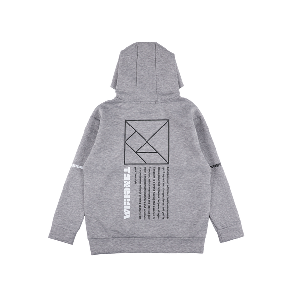 DOUBLE KNIT VERTICAL TURF LOGO HOODIE GRAY TGA-MF46