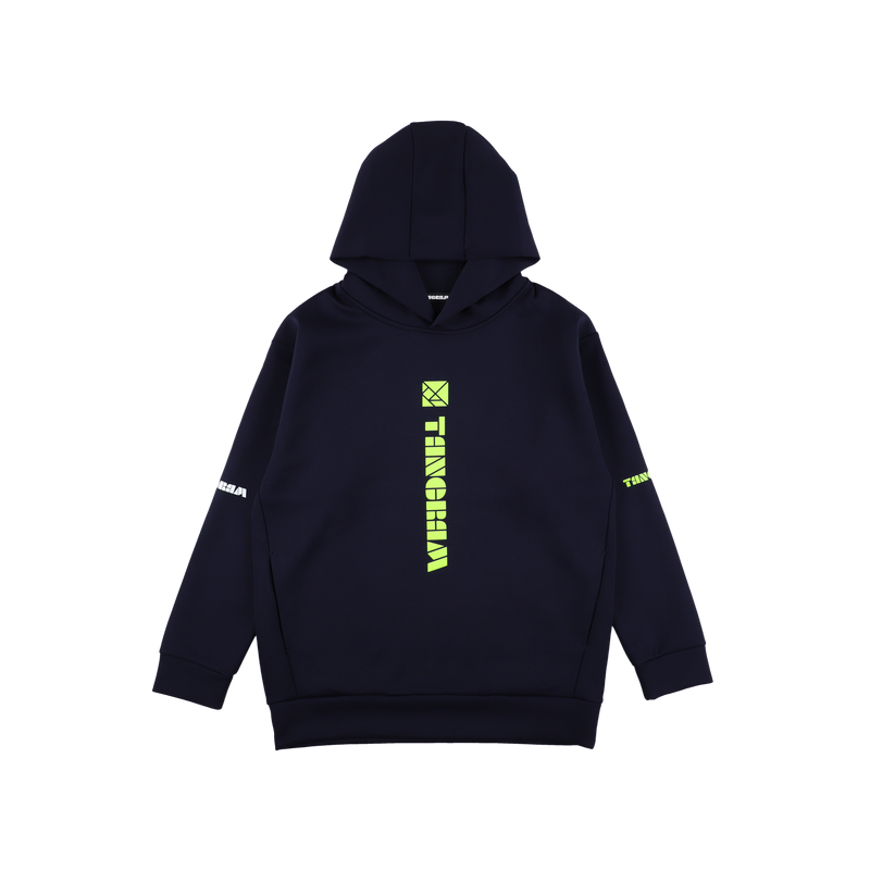 DOUBLE KNIT VERTICAL TURF LOGO HOODIE NAVY TGA-MF46