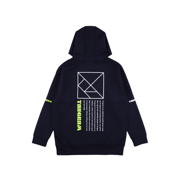 DOUBLE KNIT VERTICAL TURF LOGO HOODIE NAVY TGA-MF46