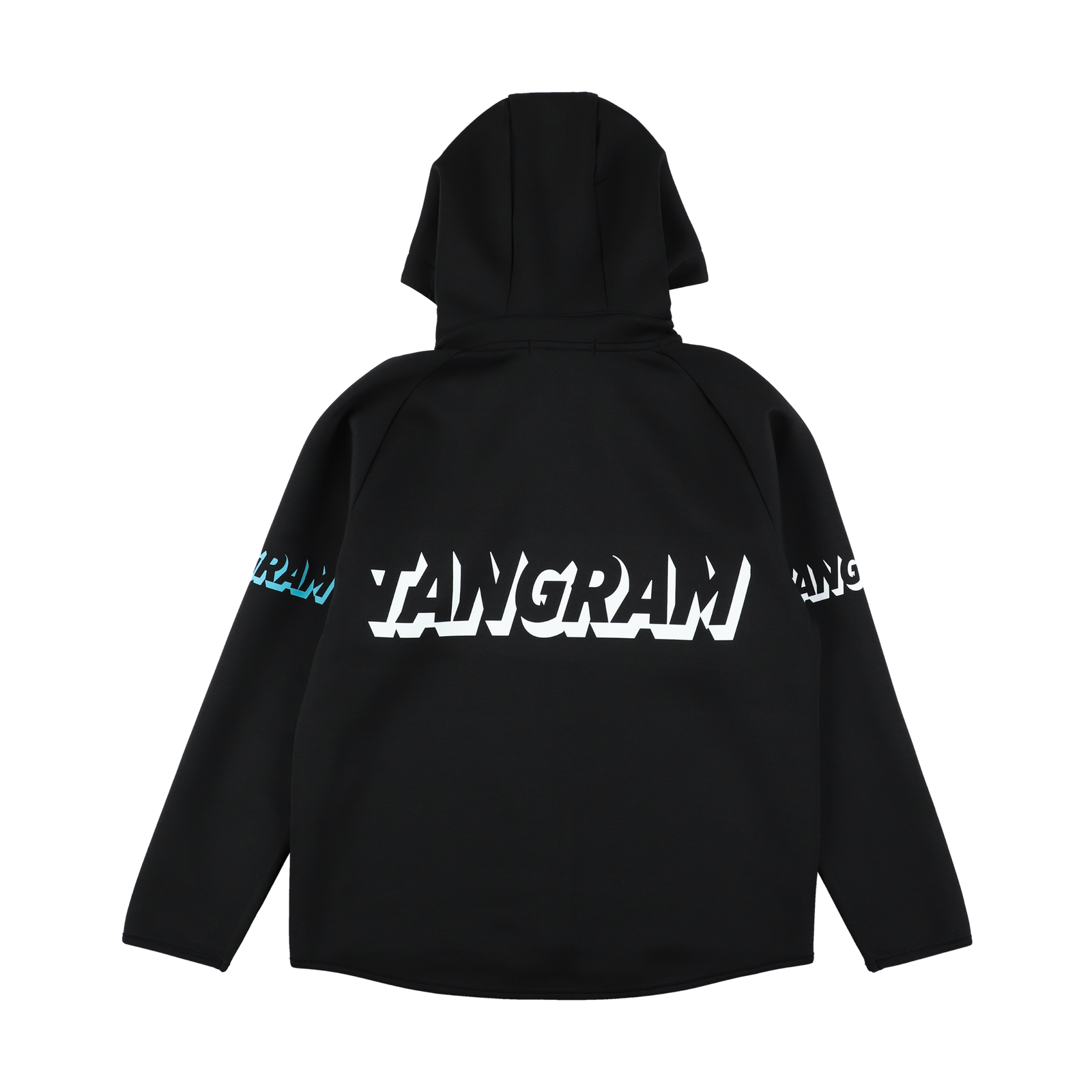 3D LOGO DOUBLE KNIT FULL ZIP HOODIE BLACK TGA-MF51 – TANGRAM