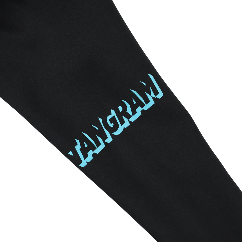 3D LOGO DOUBLE KNIT FULL ZIP HOODIE BLACK TGA-MF51