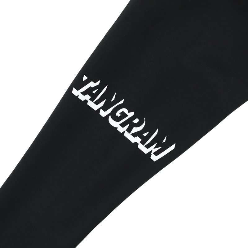 3D LOGO DOUBLE KNIT FULL ZIP HOODIE BLACK TGA-MF51