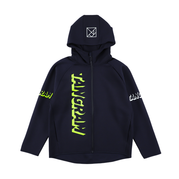 3D LOGO DOUBLE KNIT FULL ZIP HOODIE NAVY TGA-MF51