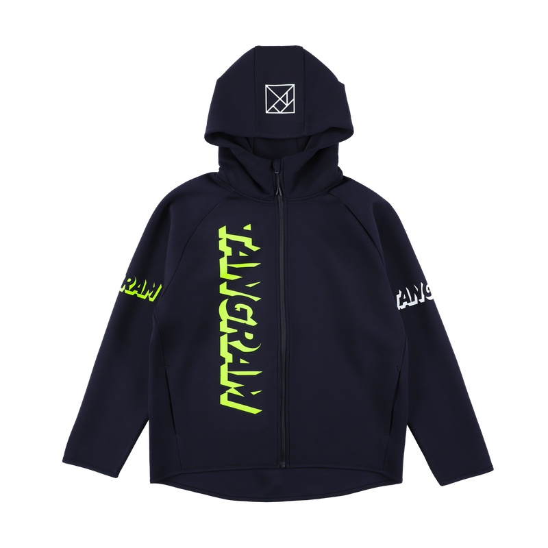 3D LOGO DOUBLE KNIT FULL ZIP HOODIE NAVY TGA-MF51