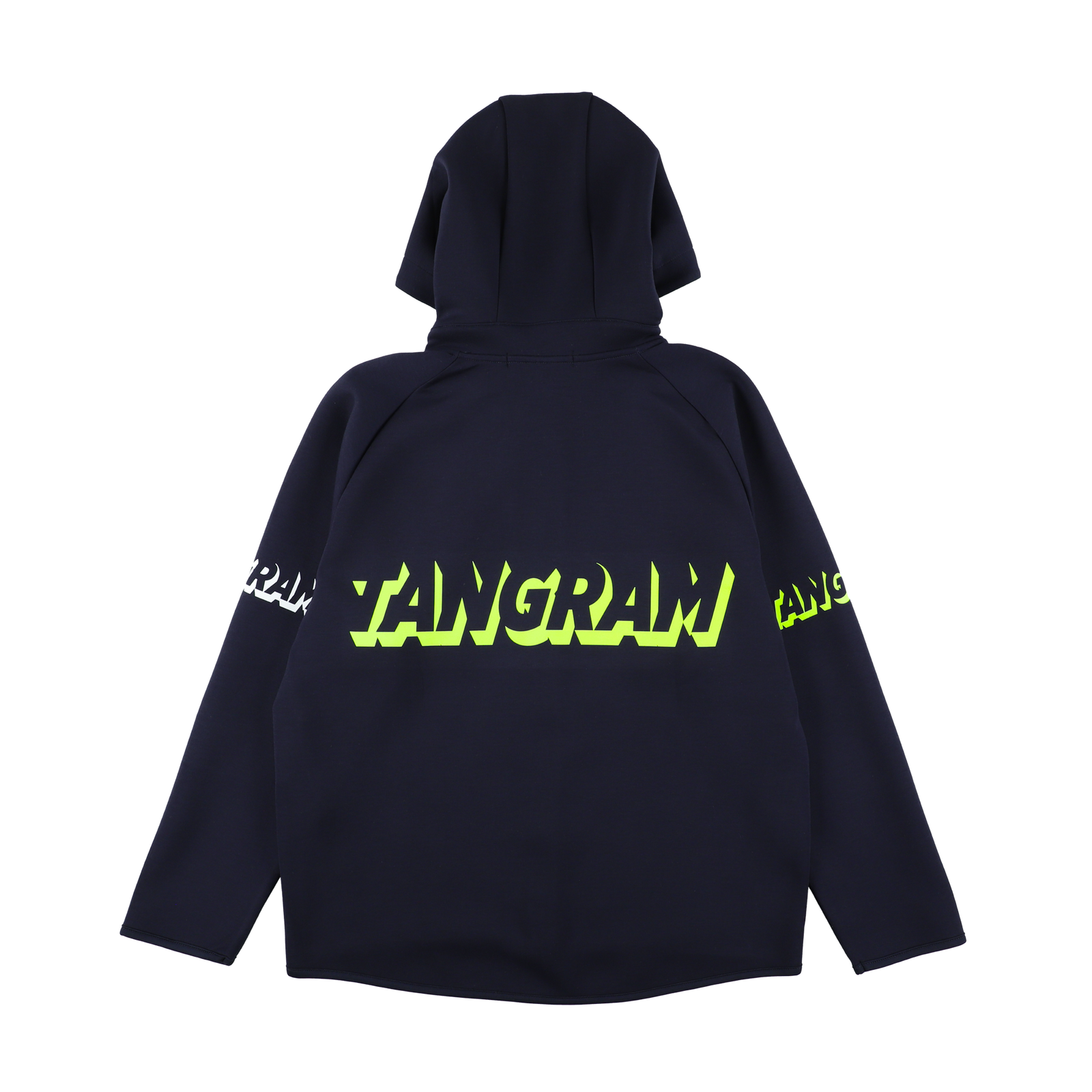 3D LOGO DOUBLE KNIT FULL ZIP HOODIE NAVY TGA-MF51 – TANGRAM