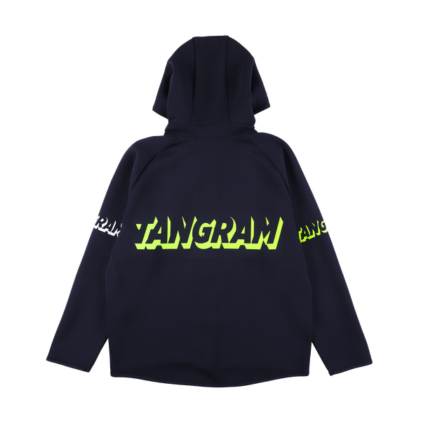 3D LOGO DOUBLE KNIT FULL ZIP HOODIE NAVY TGA-MF51